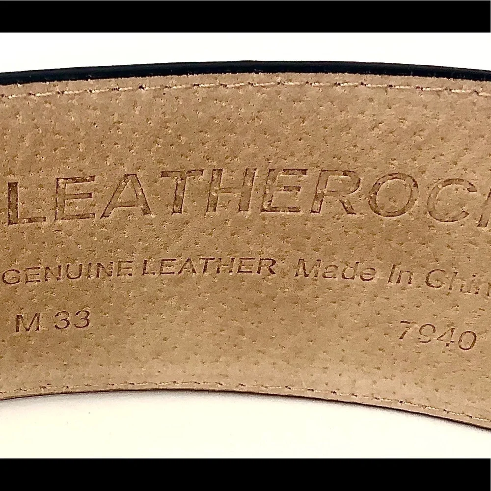 Leatherock 3” Metallic Embossed Leather Belt